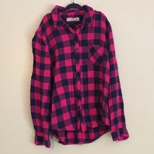 VGUC Pink Republic Girl’s Button Flannel, Size XL